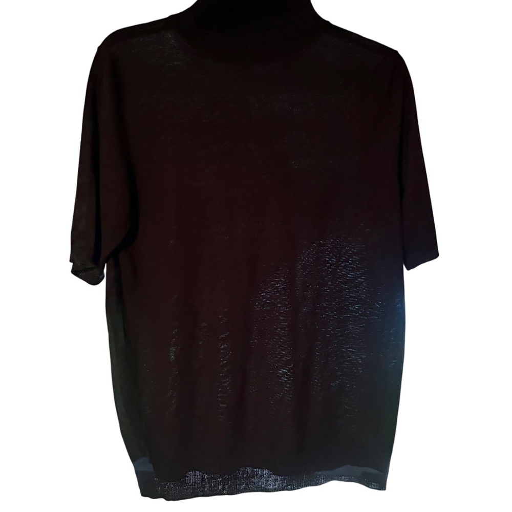 Eileen Fisher Marino wool Black sweater size medium - Picture 3 of 5